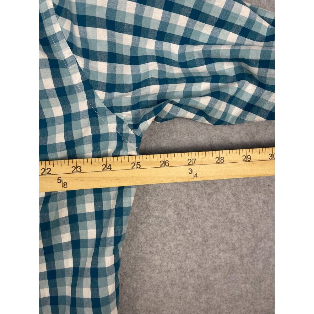 J Crew Shirt Mens XL‎ Blue Checks Plaid Long Sleeve Button Down Preppy Classic - Picture 8 of 9